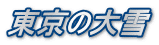 東京の大雪